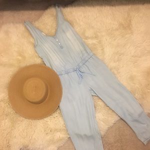 Cloth & Stone Anthropologie Chambray Romper Sz M